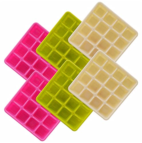 Wonder Plastic Prime 160 Ice Tray Set for Fridge, 6 pc Ice Tray with 16 Cube, Multicolor