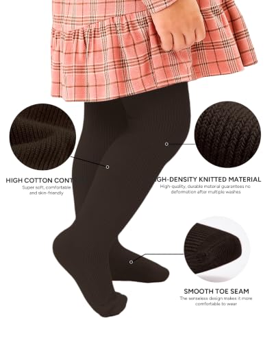 Image of Stelle Toddler Girls Tights Baby Cable Knit Stockings Thick Cotton Legging