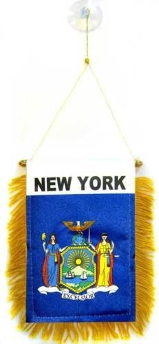 Wholesale lot 12 State of New York Mini Flag 4''x6'' Window Banner w/suction cup - Bright Color UV Resistant - Prime Outside Garden Cave Home Decor