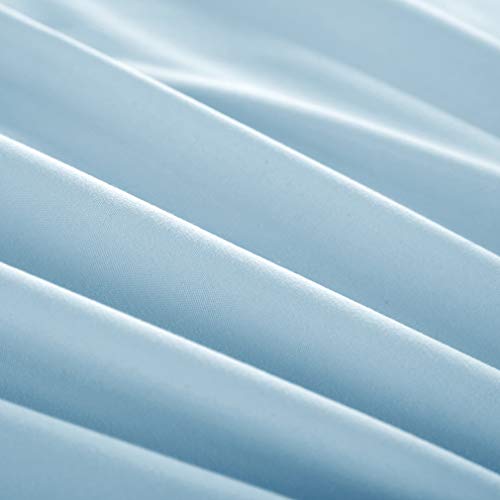 Funda de edredón 90x90 azul celeste para cama y textil de dormitorio 8