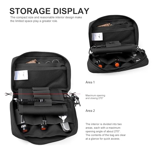 Sac tactique utilitaire noir Mardingtop idéal pour le trekking et la course