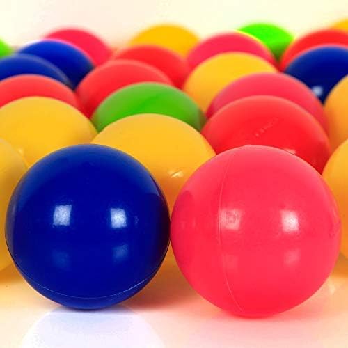 Kaptin 5.5cm 100PCS Kids Ball Pit Play Balls Soft Ocean Ball for ballpit Swim Pit Pool Tent Toddler playtent Playing Tent Ball playpen Playhouse (Mix Colour)