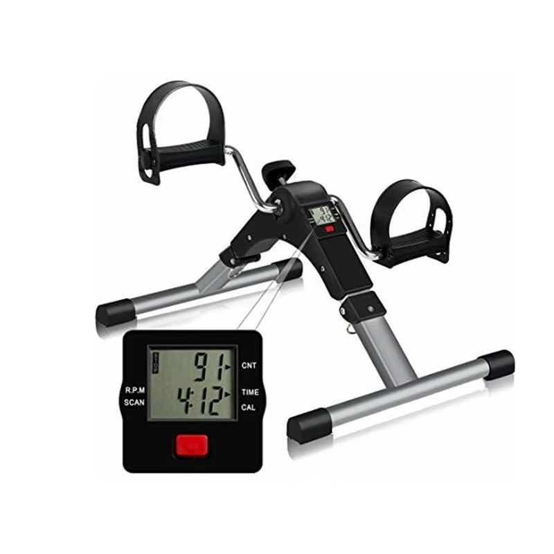 Mini Cycle Pedal Exerciser, Digital Display with 5 Functions, Adjustable Resistance, Foldable Design, 49x36x24 cm-image-10