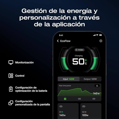 Cargador portátil EcoFlow Rapid Pro de 27650 mAh y 300W con cable integrado de 140W para MacBook 6