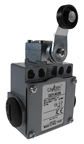 Interrupteur de fin de course, 50 mm, métal, rouleau en nylon, courant de contact AC max 10 A, courant de contact DC max 2,8 A, tension de contact AC max 400 V, tension de contact DC max 250 V,