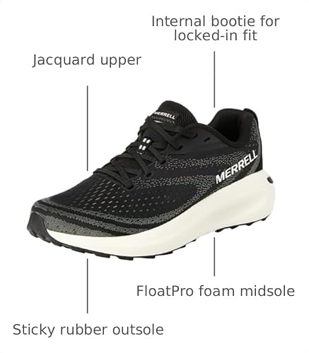 Merrell Merrell Women's Morphlite Trail Running Shoe Black/White 10 M US