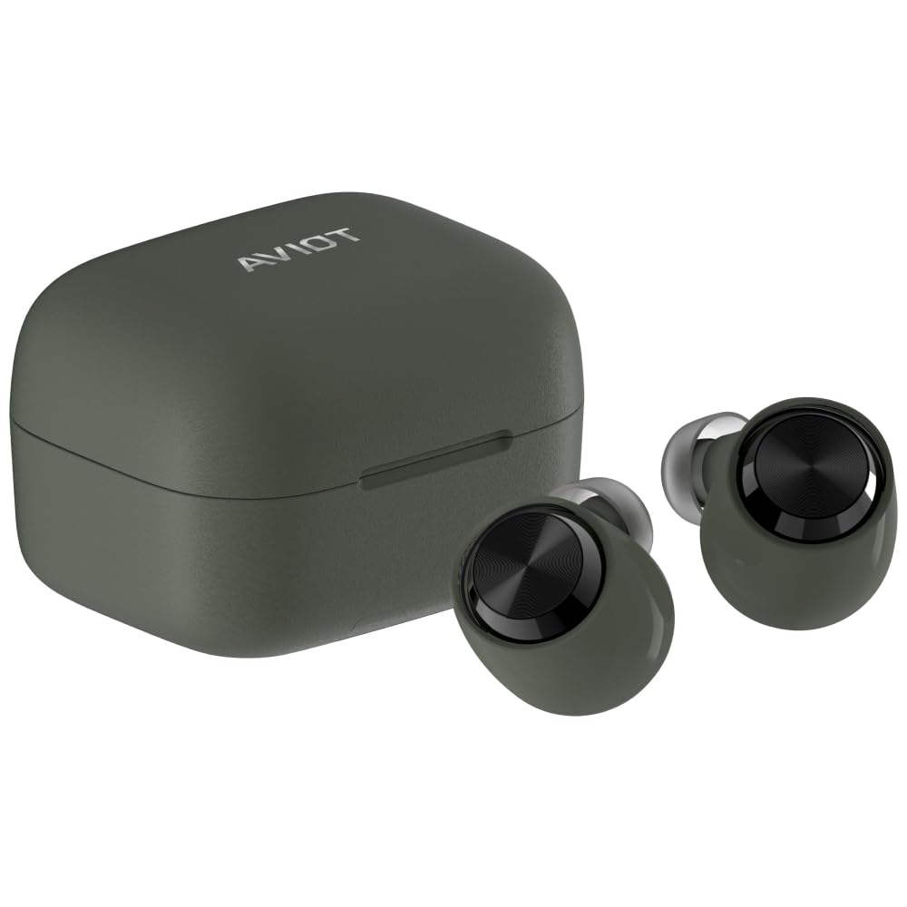 AVIOT TE-A1 Hi-Res True Wireless Earbuds | Bluetooth 5.3, Up to 70-Hour Playback, Adaptive Noise Canceling, 3D Spatial Audio, Wireless Charging, IPX4