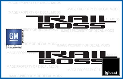 Decal Mods Trail Boss Replacement Decal Sticker for Chevy Silverado die-Cut (2019-2024) Bed Side 1500 2500 HD (Set of 2) Black Gloss - CB