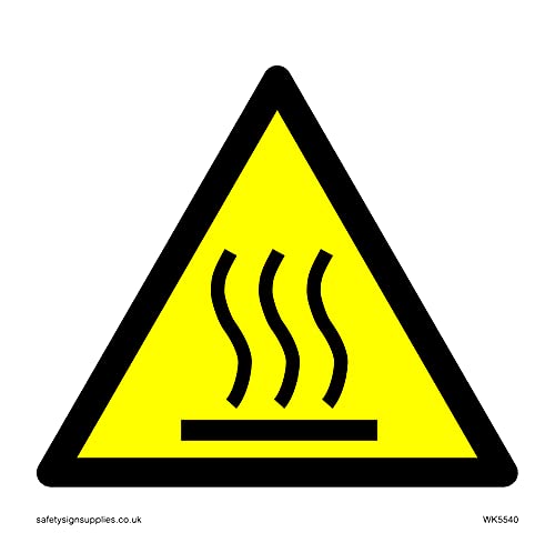 Warning Hot Surface Symbol Only Sign - 85x85mm - S85