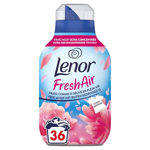 Lenor Fresh Air Suavizante Jardines Florecientes, 216 Lavados (6 x 36 lavados), Frescura Ultra Concentrada