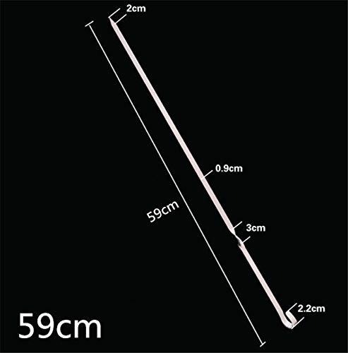Trwałe 10 sztuk 50 cm 60 cm duże długie szaszłyki do grilla ze stali nierdzewnej grillowanie igła do grilla Szerokie kije Płaski widelec do kebabu do grilla w ogrodzie (kolor: 10 sztuk 59 cm) (10 sz