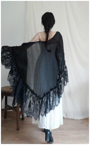 Datangep Sexy Shawls and Wraps Lace Chiffon Scarf for Evening Dresses Women Slip Dress Bridal Stole3