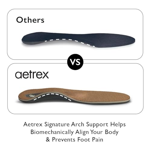 Image of Aetrex L2205 Memory Foam Orthotics Shoe Insoles for Men - Metatarsal Cupped Heel Arch Support Inserts for Men Stay Comfort All Day
