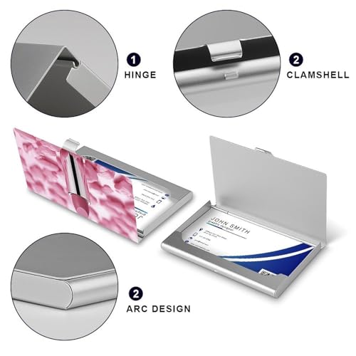 Slim Metal Business Card Holder - Lipstick Pattern Aluminum Alloy Card Case with Buckle Closure, Holds 20 Cards & Cash, Professional Credit Card Size ID Holder for Men Women Gift4