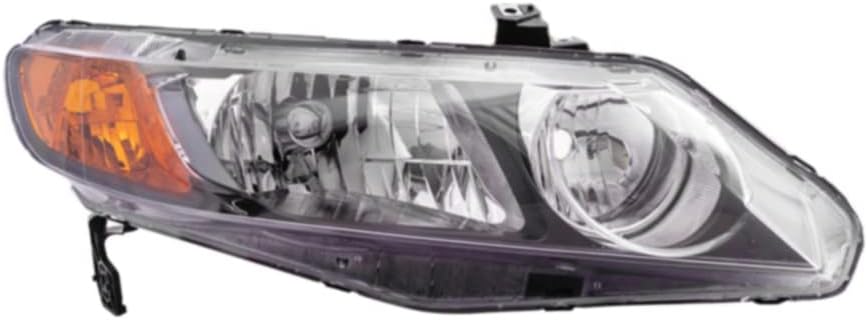 EPIC LIGHTING OE-Style Right Halogen Headlight Assembly for Honda Civic 2006–2008 4-Door Sedan (Excl. Hybrid)