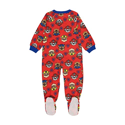 Nickelodeon Boys' Paw Patrol | Baby Shark Footed One Piece Fleece Pajamas2