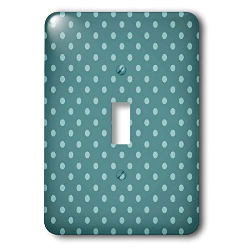 Interruptor de palanca turquesa 3dRose lsp_44198_1 de lunares decorativo 2