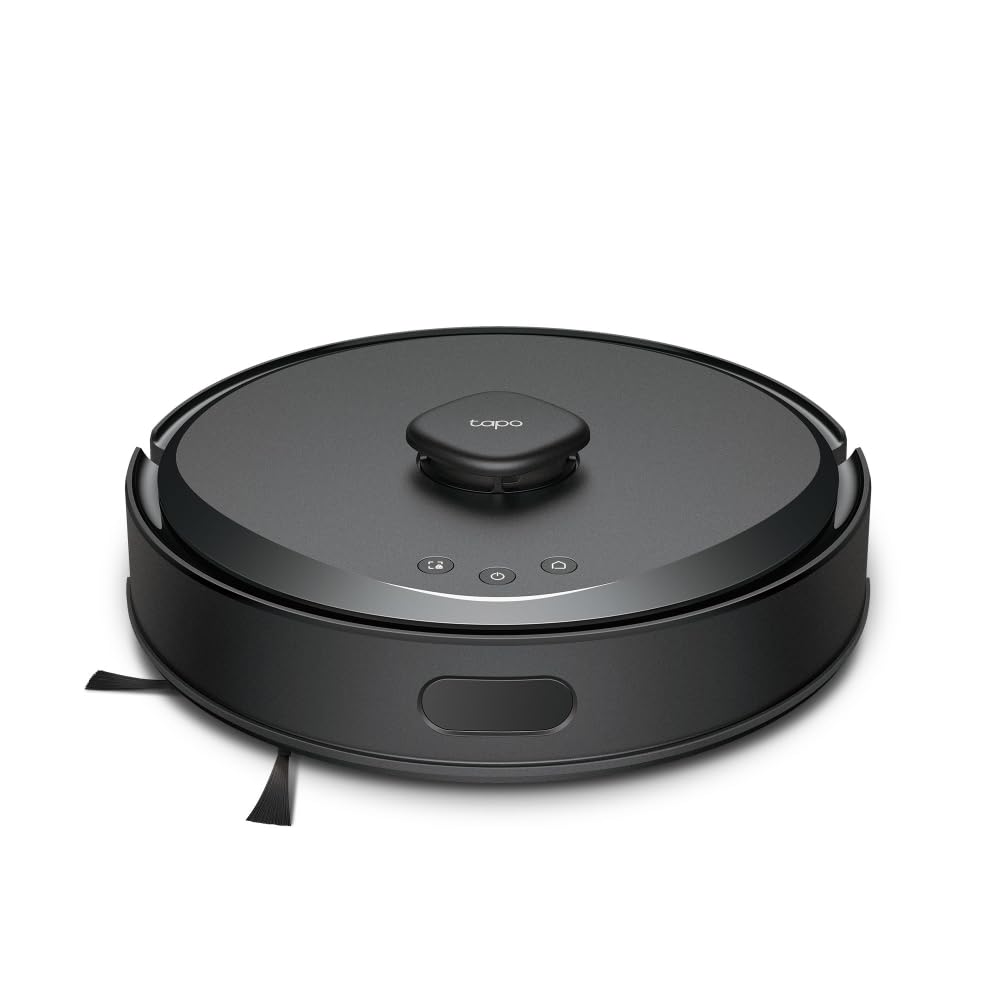 Tapo RV30 Max 5300Pa Hyper Suction Robot Vacuum Cleaner & Mop, LiDAR+IMU Dual Navigation, 97%+Dust Pickup Rate, Customizable Cleaning, Self-Charging, 4× Multi-Floor Maps, Works w/Alexa & Google Home