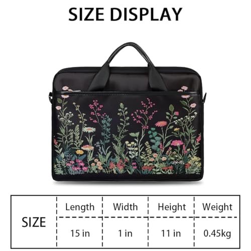 Sac ordinateur 15 pouces étanche motif fleurs sauvages - 2