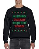 Retta Jolliest Bunch of A-Holes Ugly Christmas Sweatshirt Small Black