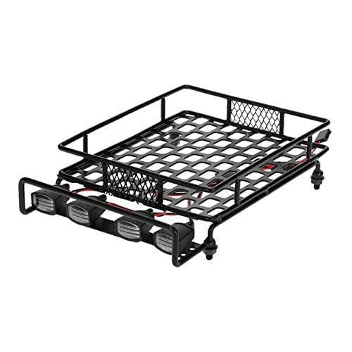 XEBRAD Roof Luggage Rack Light Bar Wrangler, for Tamiya, CC01, for Axial, SCX10 Aluminum Alloy Car Toy Car Roof Rack