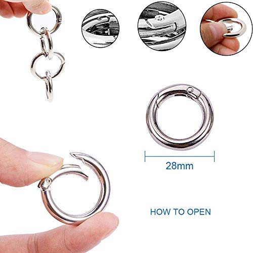 BESTZY 20 Pezzi Moschettone Rotondo, Ganci a