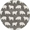Primitives by kathy decorative stoneware plate gray white farmhouse sheep design 85 inch diameter  urban country home decor