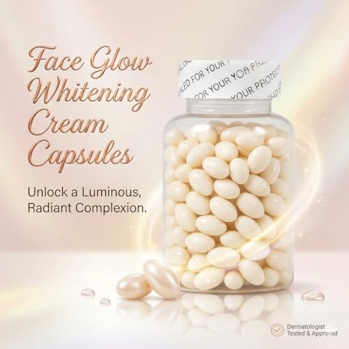 Image of Skin Brightening Capsules with Vitamin C & Biotin, Supports Radiant Glow, Even Skin Tone & Anti-Aging, 40 Veggie Capsules