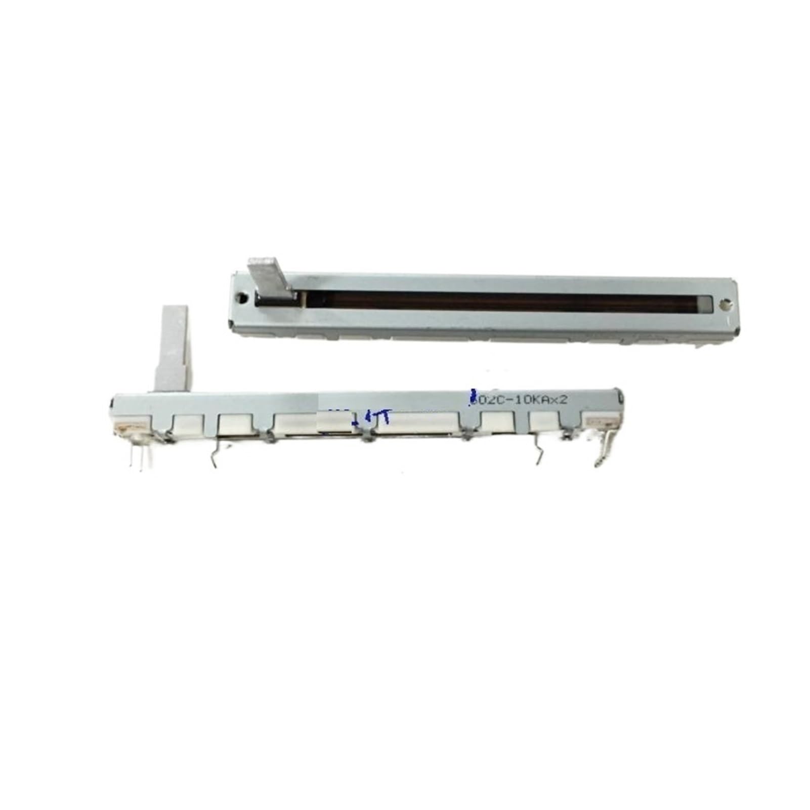 potenciómetro de conmutación Lote de 5 potenciómetros deslizantes Rectos Dobles de 7,5 cm, A10K x 2 Ejes, Fader de 15 mm, RS60112A600N