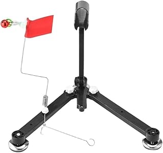 360 Degree Adjustable Automatic Alarm Ice Fishing Rod Stand With Folding Tripod Base, Flag And Bell Signals For Immediate Bite Detection And Stable Support On Ice Surfaces
