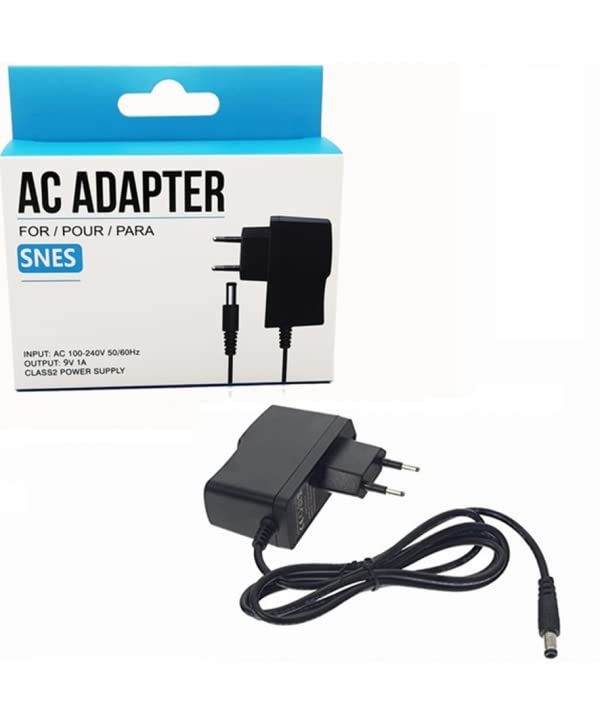 FUENTE DE ALIMENTACION PARA NINTENDO NES SUPER SNES PARED TRANSFORMADOR CARGADOR