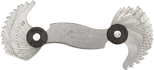 Mitutoyo 188-111, Screw Pitch Gage, 4 - 42 Tpi, 30 Leaves #TOP21