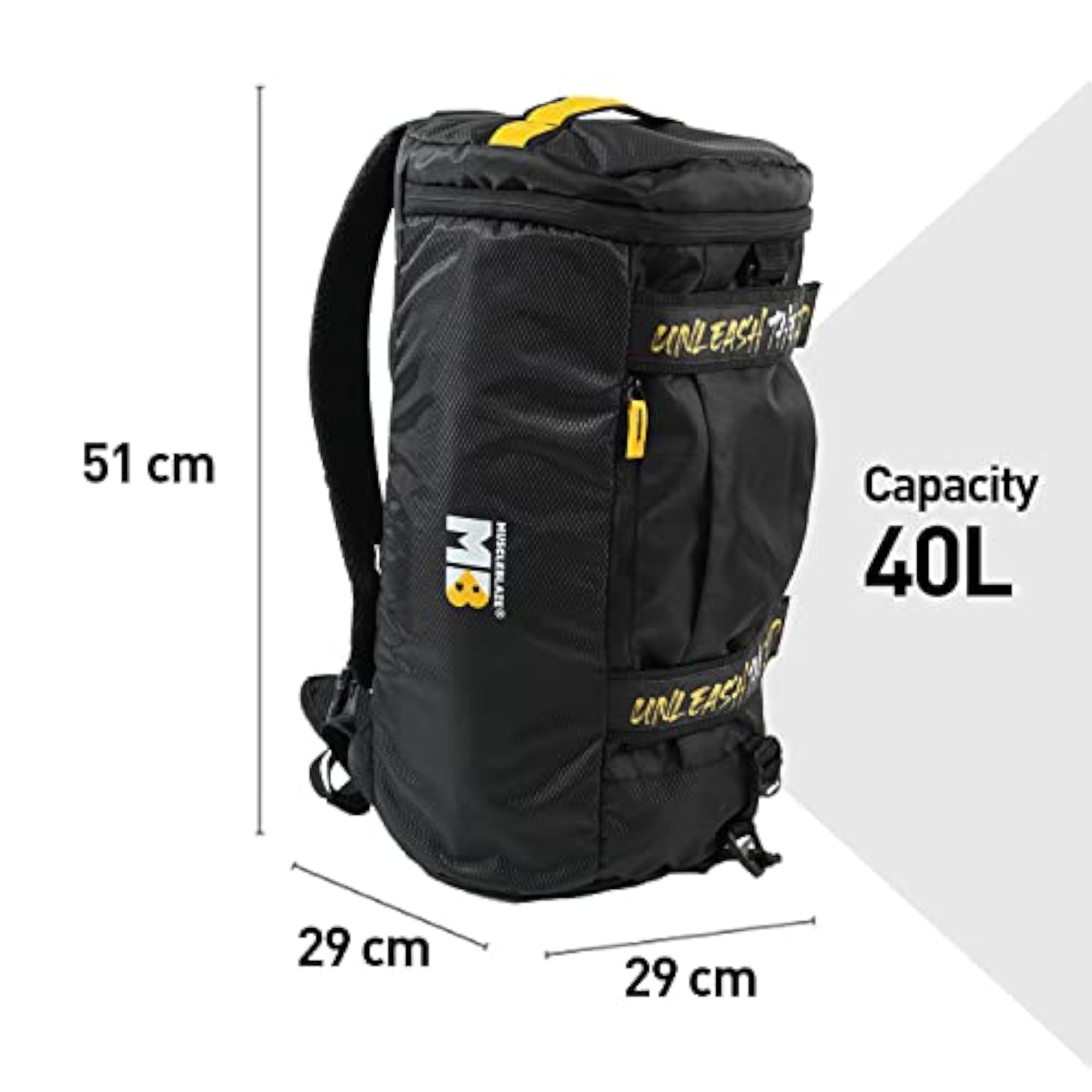 Hybrid Gym Backpack, Black, 40L