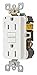 Hubbell Wiring Device-KELLEMS 15A Commercial Environments Arc Fault Receptacle, White; Tamper Resistant: Yes