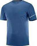 Contenido: 1x Salomon Camiseta deportiva de manga corta de hombre, Agile Ss Tee M, Material: Poliéster, Color: Azul (Poseidon), Talla: XL, LC1099900