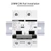 DIHOOL Solar Disconnect Switch, 100 Amp 2 Pole, DIN Rail Mount, Non Polarized, 12V 24V 48V 400V, AC/DC Circuit Breaker, RV Battery Isolator, PV Array MCB, Thermal Magnetic Trip