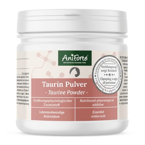 AniForte Taurina para Gatos 100g - Aminoácido Esencial, Regula el Sistema nervioso e inmunológico, Ayuda a la Retina y al metabolismo, preserva la función cardíaca y el Sistema Cardiovascular