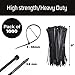 Bolt Dropper 1000-Piece Set of 8 Inch Black Zip Ties Heavy Duty - Self-Locking, UV-Resistant Nylon Cable Ties for Indoor and Outdoor Use, Ideal for Organizing, Securing, and Bundling Wires and Cables