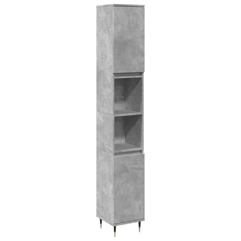 vidaXL Armoire de Salle de Bain Gris béton 30x30x190 cm