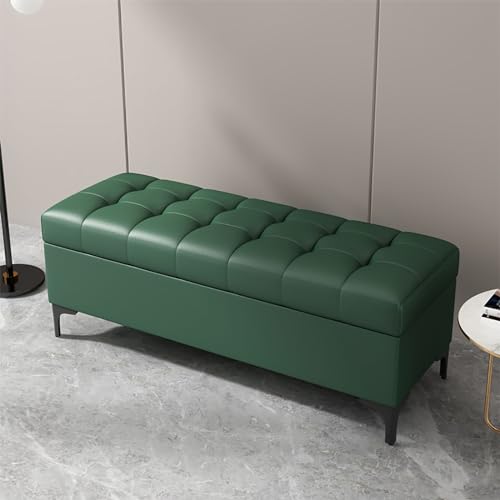 BHFPFZA Puf de Madera con Tapa, Banco versátil para Dormitorio, reposapiés para sofá, Zapatero de Entrada, Caja de Almacenamiento para el pie de la Cama, Elegante baúl de Almacenamiento pa