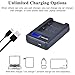 Batmax 2 Packs Battery + LCD Charger for Sony NP-FV30,NP-FV40,NP-FV50 Batteries;Sony FDR-AX53 HDR-CX230 HDR-CX220 CX330 CX380 CX455 CX900 CX430V TD30V FDR-AX100 Handycam Camcorder and More