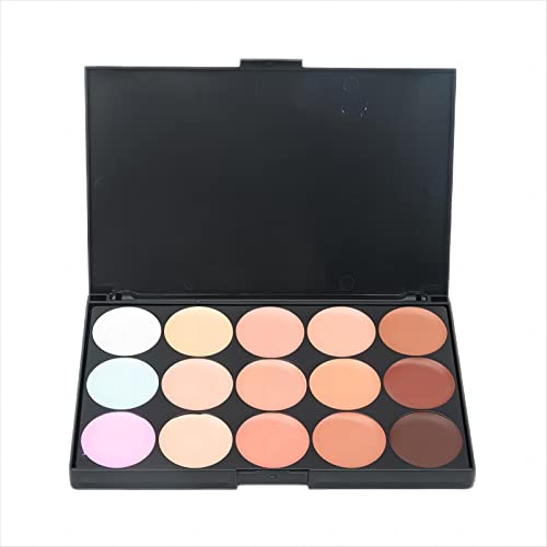 Yarlady 15 Colors Full Coverage Concealer Palette,Contouring Cream,Contouring Foundation Concealer Palette - Vegan, Animal Free And Hypoallergenic (Z-01) #TOP30