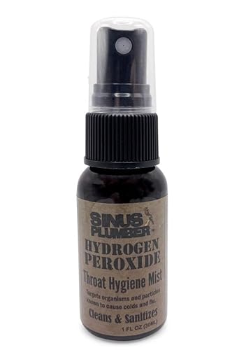 Sinus Plumber Hydrogen Peroxide Throat Spray Cleans and Protects - Cold and Flu Defense – Throat Relief