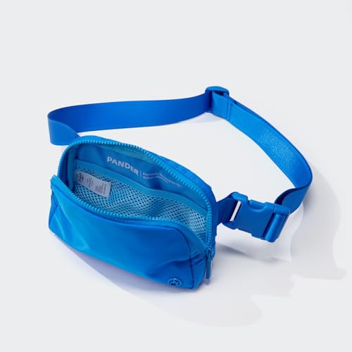 Image of Pander Two Way Zipper Fanny Pack Nylon Everywhere Belt Bag for Women, Water Repellent Waist Packs, Crossbody Bags with Adjustable Strap (Capri Blue)