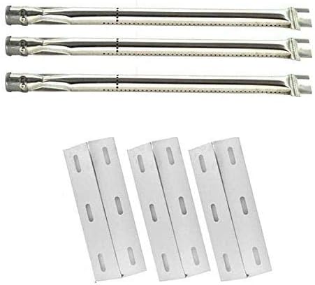 Repair Kit for Ducane 30400040 BBQ Grill Includes 3 Stainless Burners and 3 Stainless Heat Plates