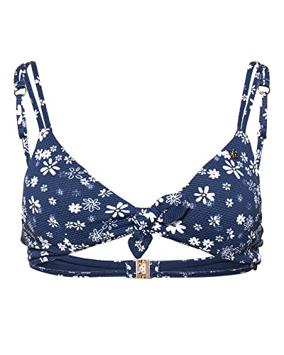 Superdry Damen Felicity Tie Crop Bikini Top Bikinioberteil, Blau (Daisy...