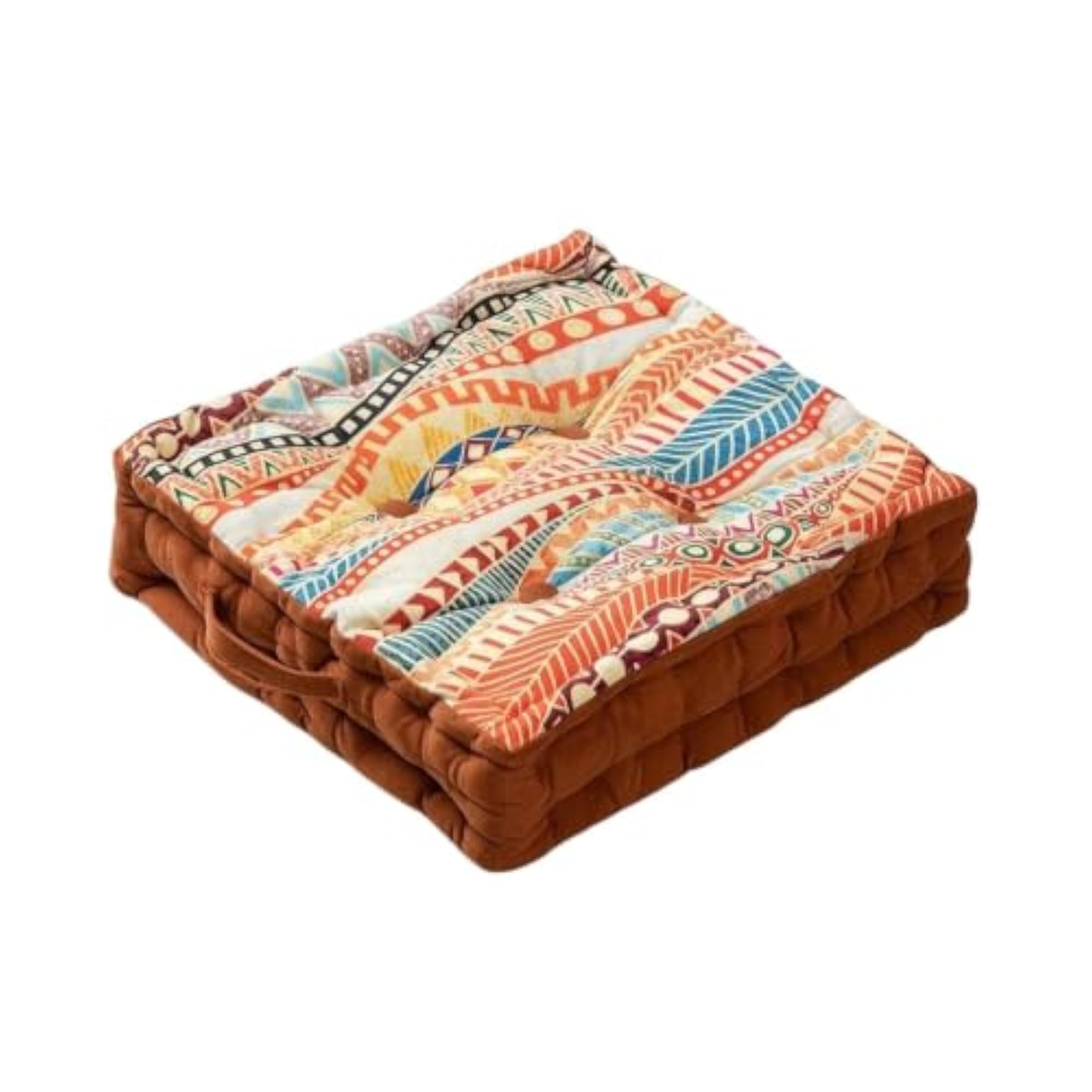 Tufted Floor Cushion Quilted Floor Cushion with Handle