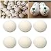 ZJchao 6 Pack Wool Dryer Balls for Laundry High Density Wool Drying Balls Reduce Static Cling Shorten Drying Time Reusable with Softener Alternative for Clothes Baby Delicates (4cm)