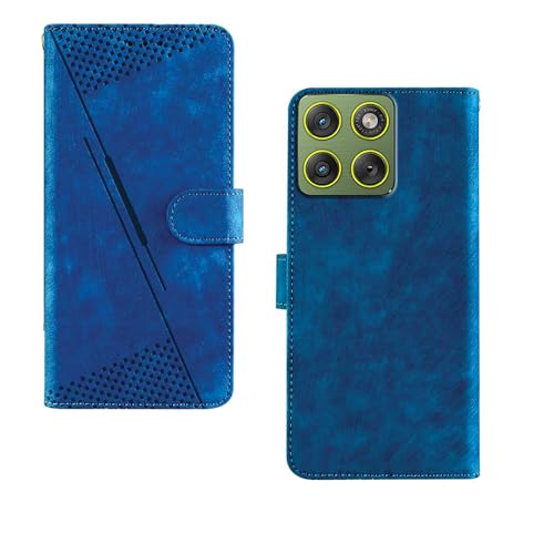 Image of amazon basics Moto Edge 70 5G Flip Cover | Card Pockets Wallet & Stand | Flip Cover for Moto Edge 70 5G (Executive Blue)