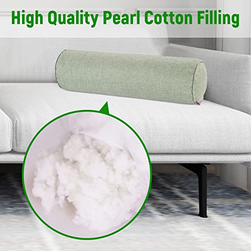 Prettyia Pack Of 2Pcs, Comfort Green Back Neck Roll Pillow, Orthopedic Sleeping Pillow, Lightweight Round Cervical Support Pillow For Spine, Neck Foot Support #TOP5